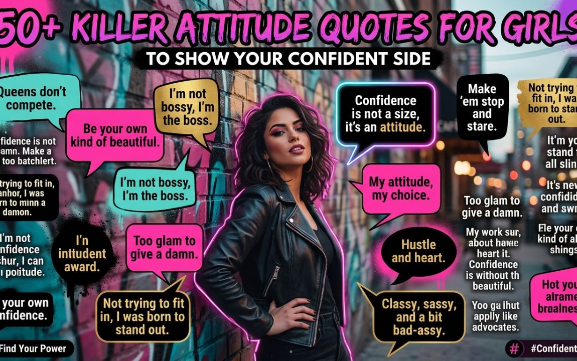 50+ Killer Attitude Quotes for Girls in English to Show Your Confident Side